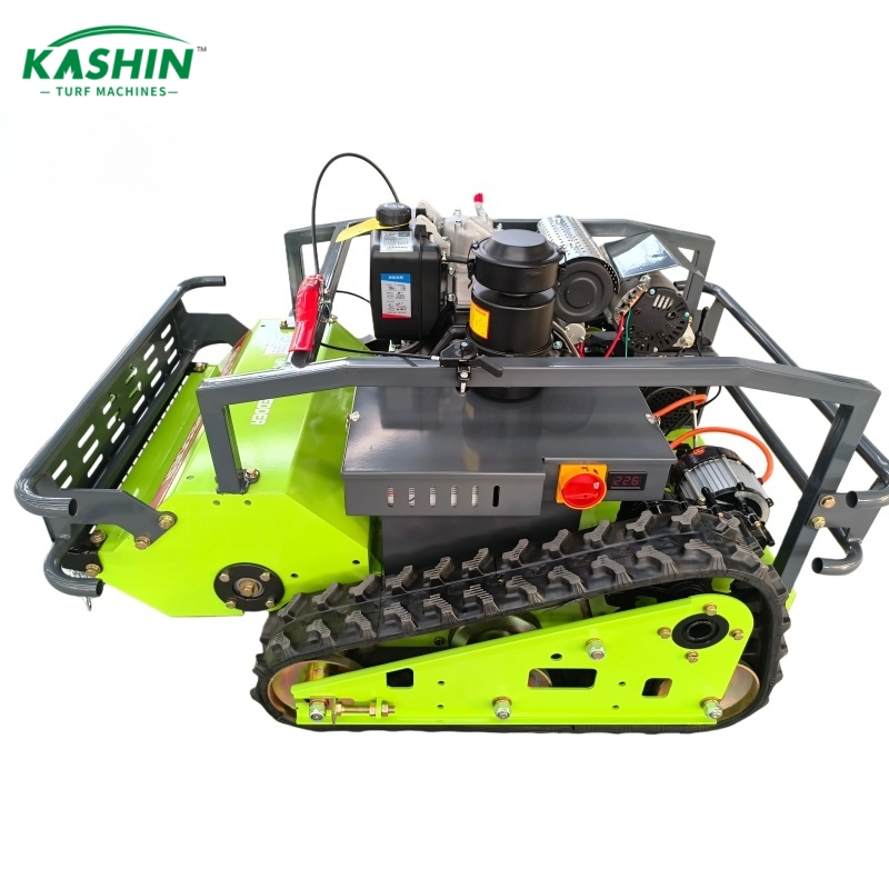Diesel remote-controlled tracked lawn mower