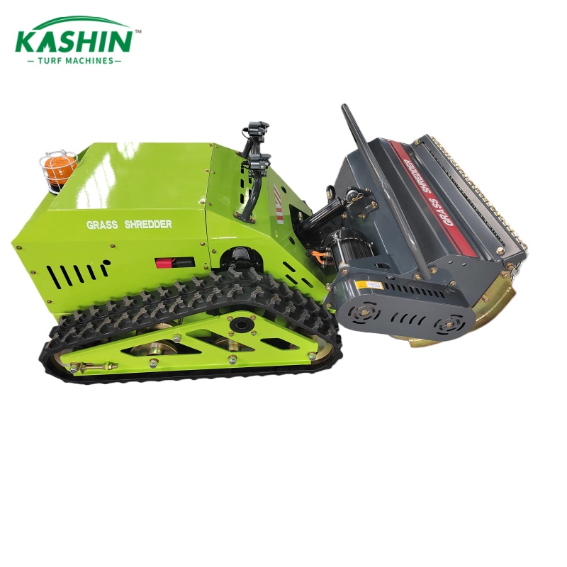 Electric remote-controlled tracked lawn mower