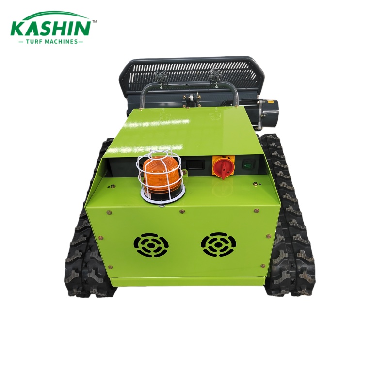 Electric remote-controlled tracked lawn mower