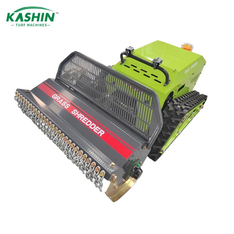 Electric remote-controlled tracked lawn mower