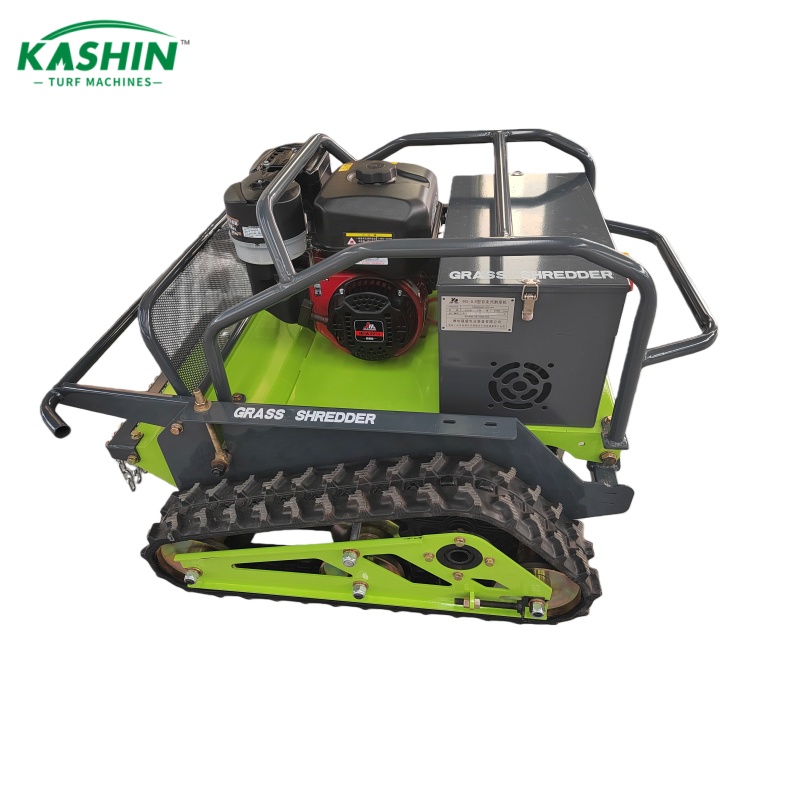 Gasoline remote-controlled tracked lawn mower