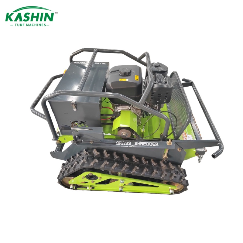Gasoline remote-controlled tracked lawn mower