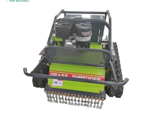 Gasoline remote-controlled tracked lawn mower