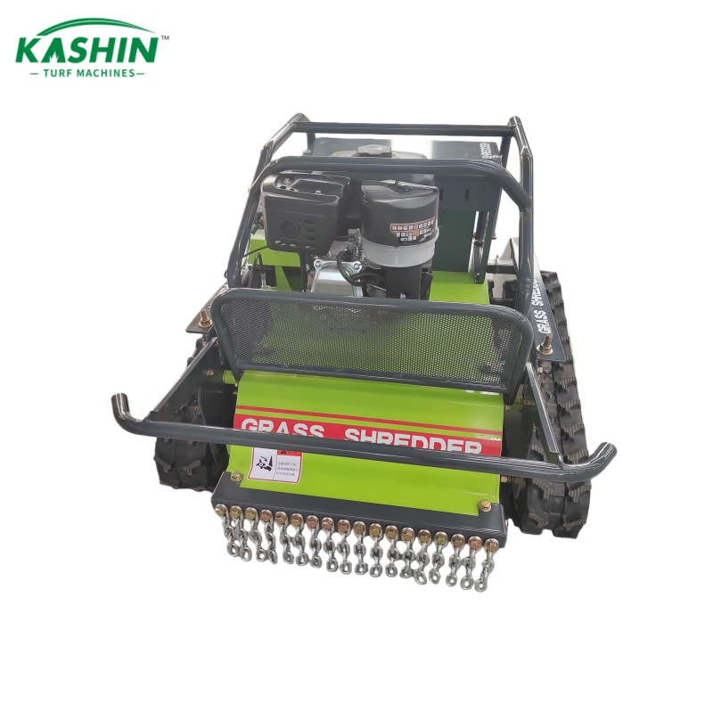 Gasoline remote-controlled tracked lawn mower