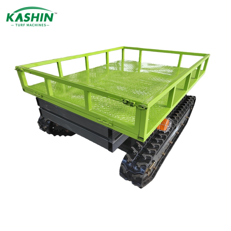 Remote-controlled tracked lift transport cart