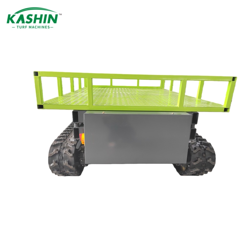Remote-controlled tracked lift transport cart