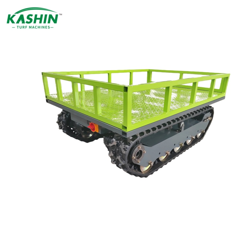 Remote-controlled tracked lift transport cart